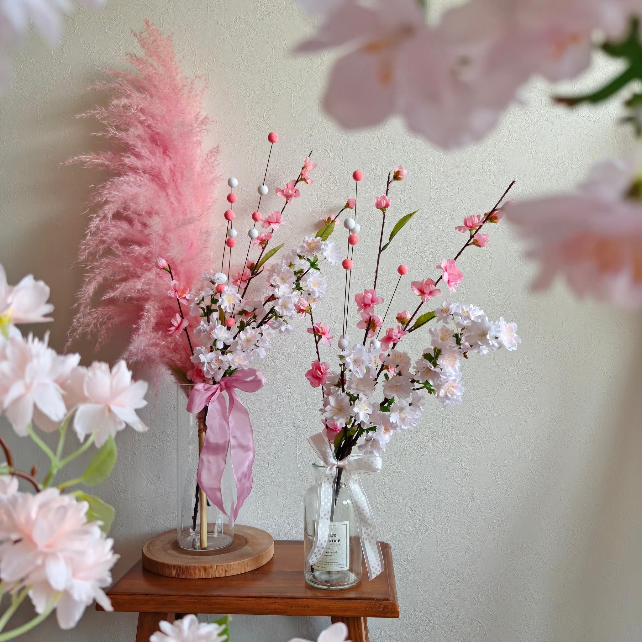 桜と花桃の春色ブーケ ひなまつり2026 インテリア お祝い花 入学祝い 母の日 | 6枚目